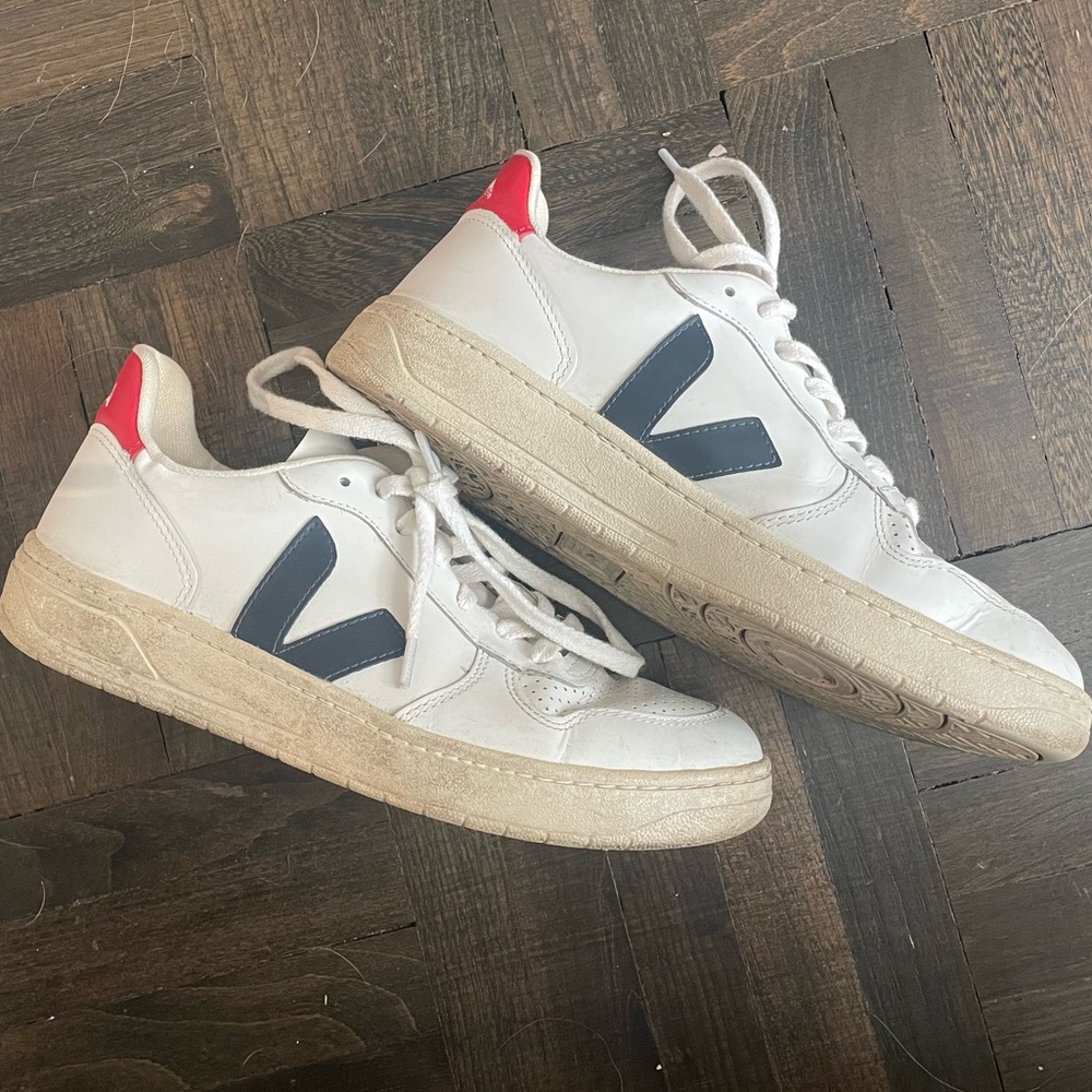 Veja Size 9 Red White and Blue Sneakers